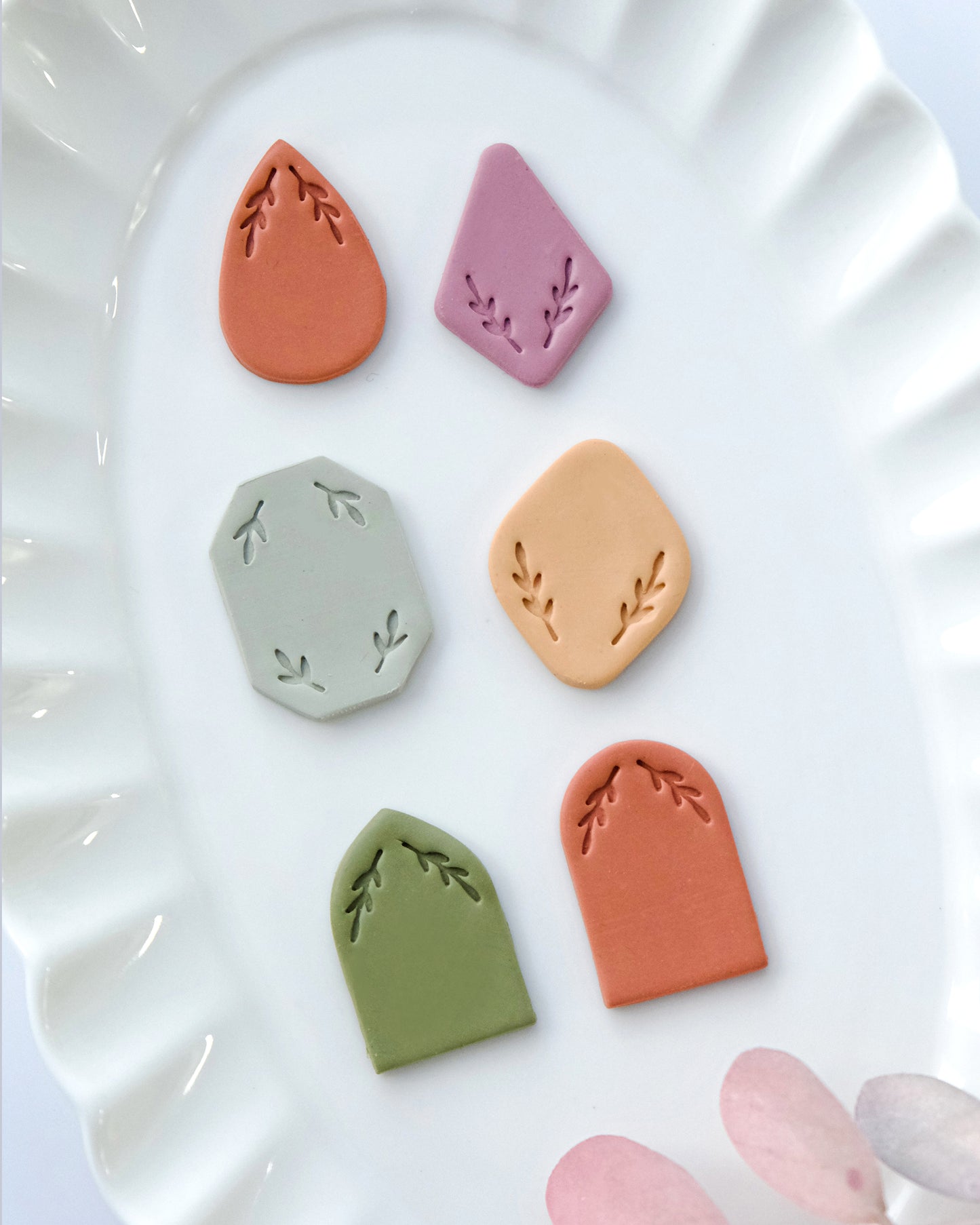 Embossing Leaf Art Deco Polymer Clay Cutters