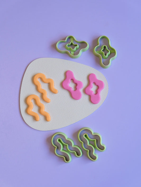 Funky Organic Shaped Polymer Clay Cutters