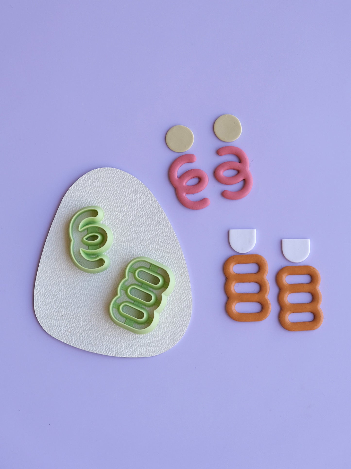 Curved Line Hoop Clay Earring Cutters