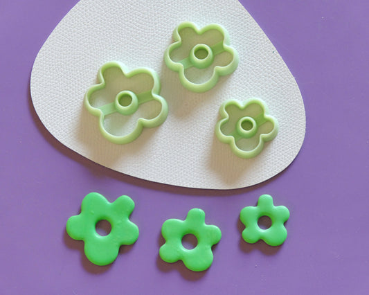 Organic Flower Clay Earring Cutters