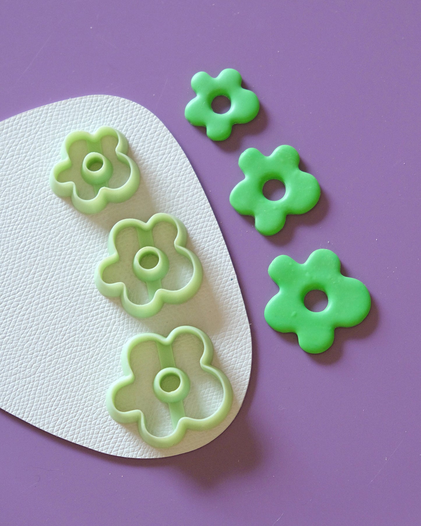 Organic Flower Clay Earring Cutters