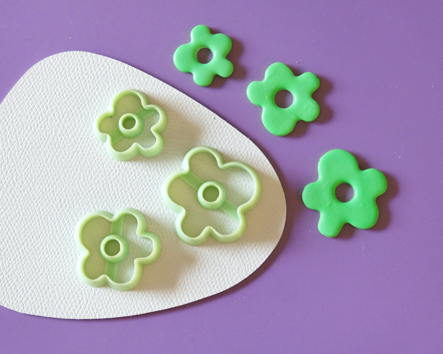 Organic Flower Clay Earring Cutters