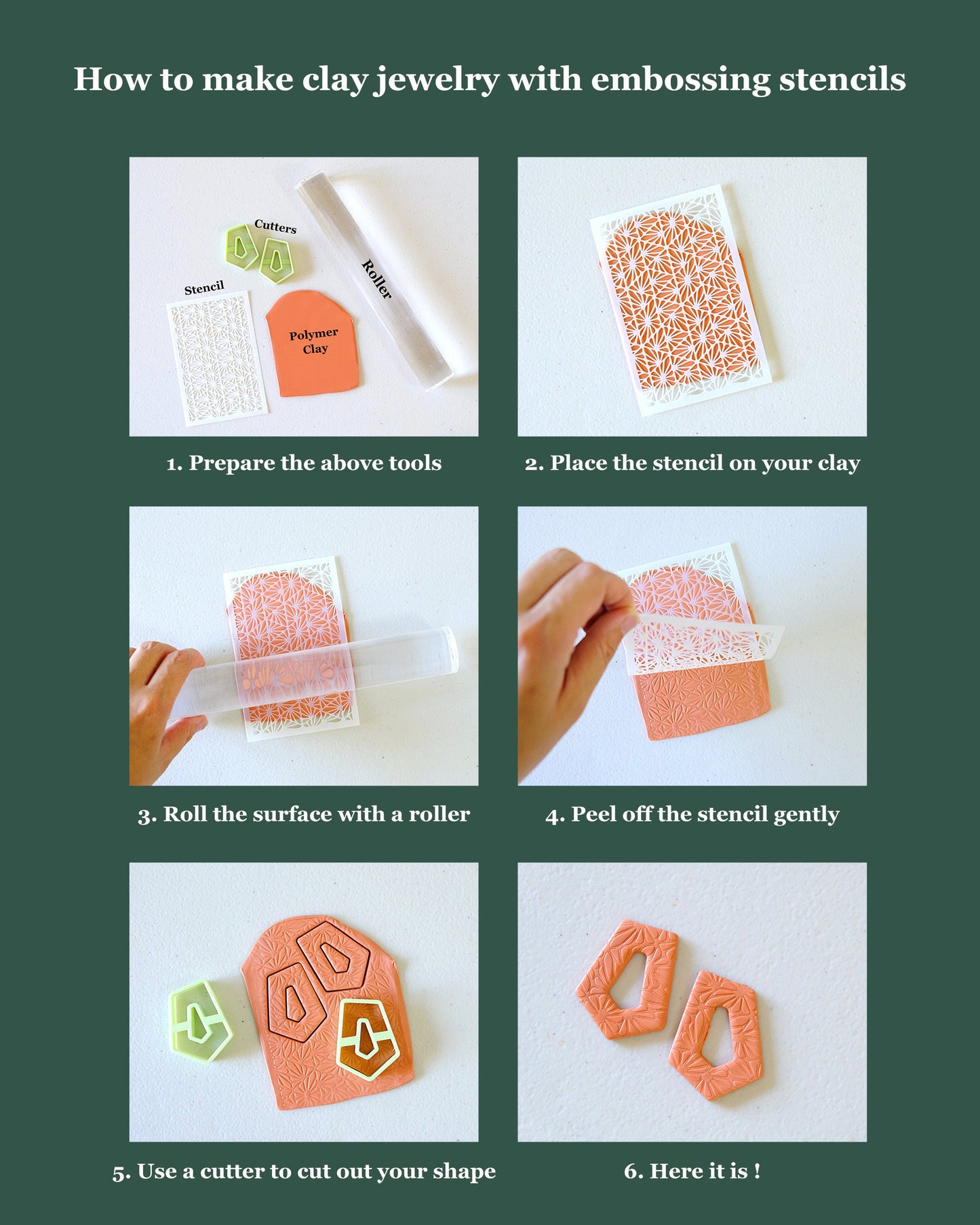 Texture Sheet For Polymer Clay Earring Making And Paper Crafting