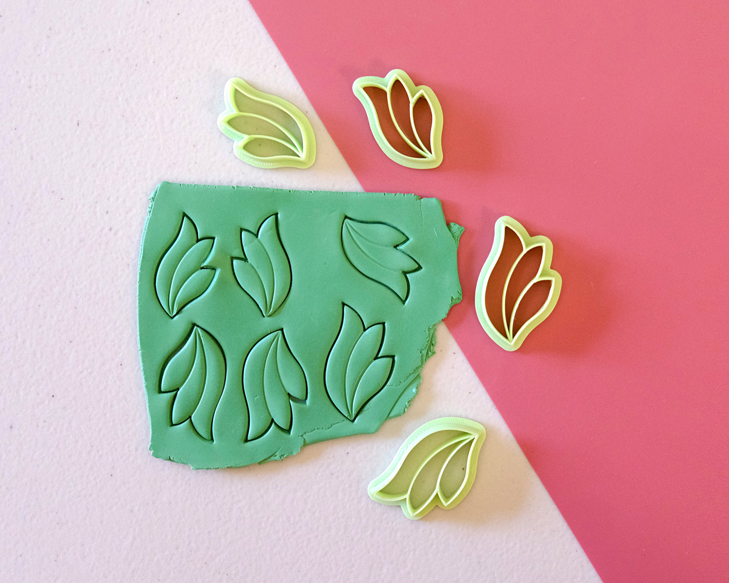 Spring Leaf Polymer Clay Cutters Set