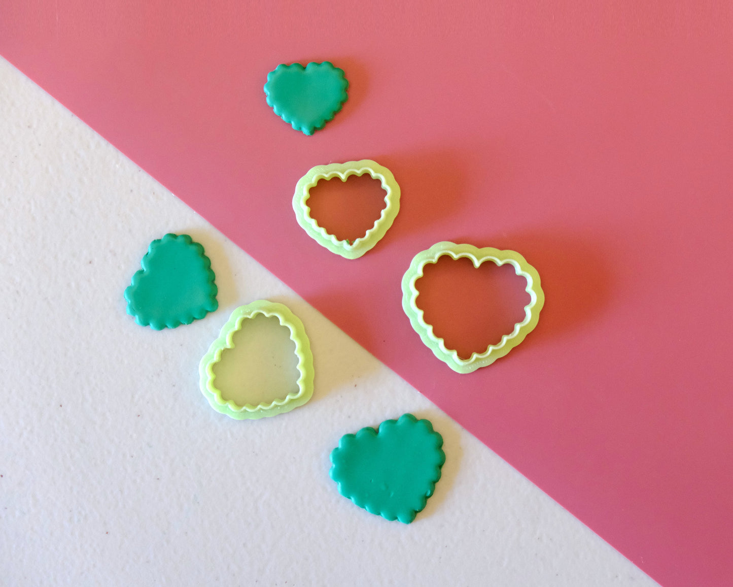 Lace Heart Polymer Clay Cutters | Valentines Day Clay Earring Cutters | Spring Clay Cutters For Jewelry Making