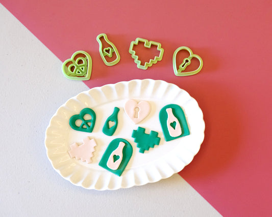 Heart Shaped Polymer Clay Cutters | Cute Clay Earring Cutters