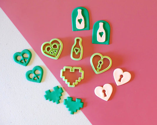 Heart Shaped Polymer Clay Cutters | Cute Clay Earring Cutters