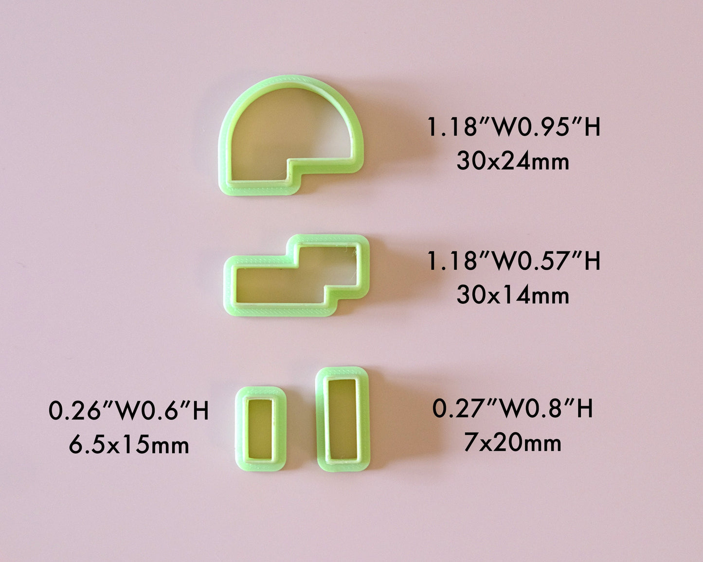 Polymer Clay Cutters 4 Piece Set