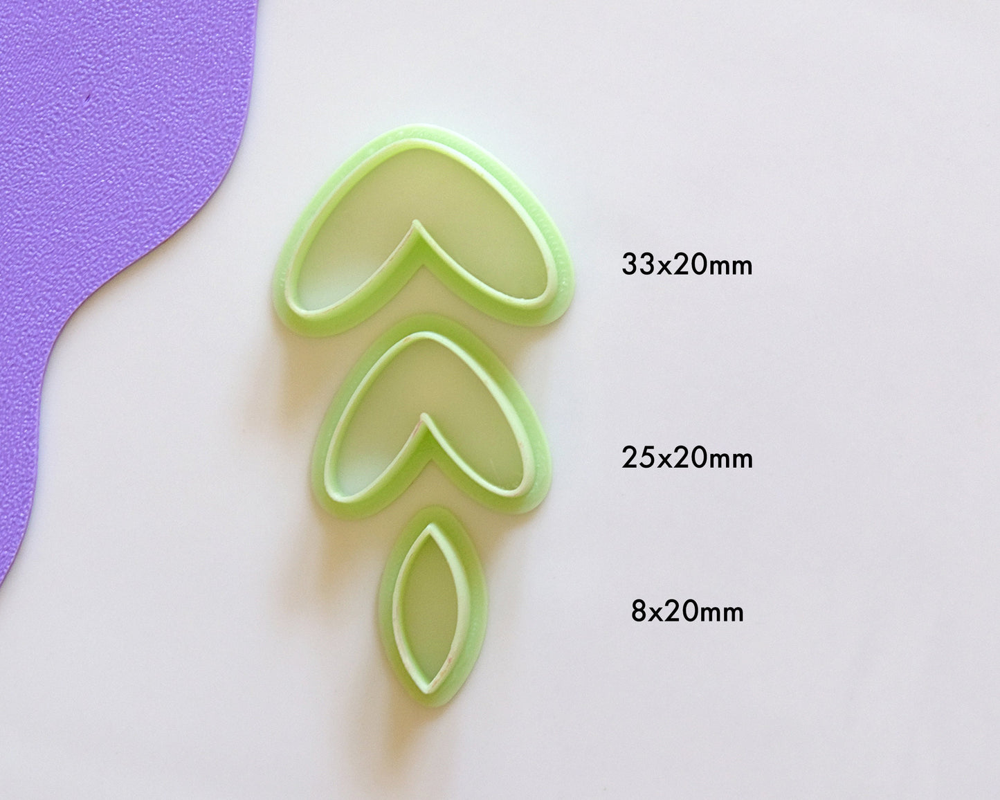 Autumn Leaf Polymer Clay Cutters Set of 3