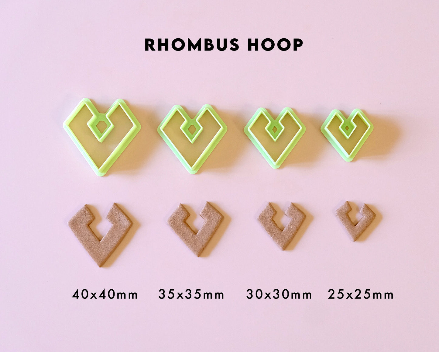 Rhombus Hoop Polymer Clay Cutters
