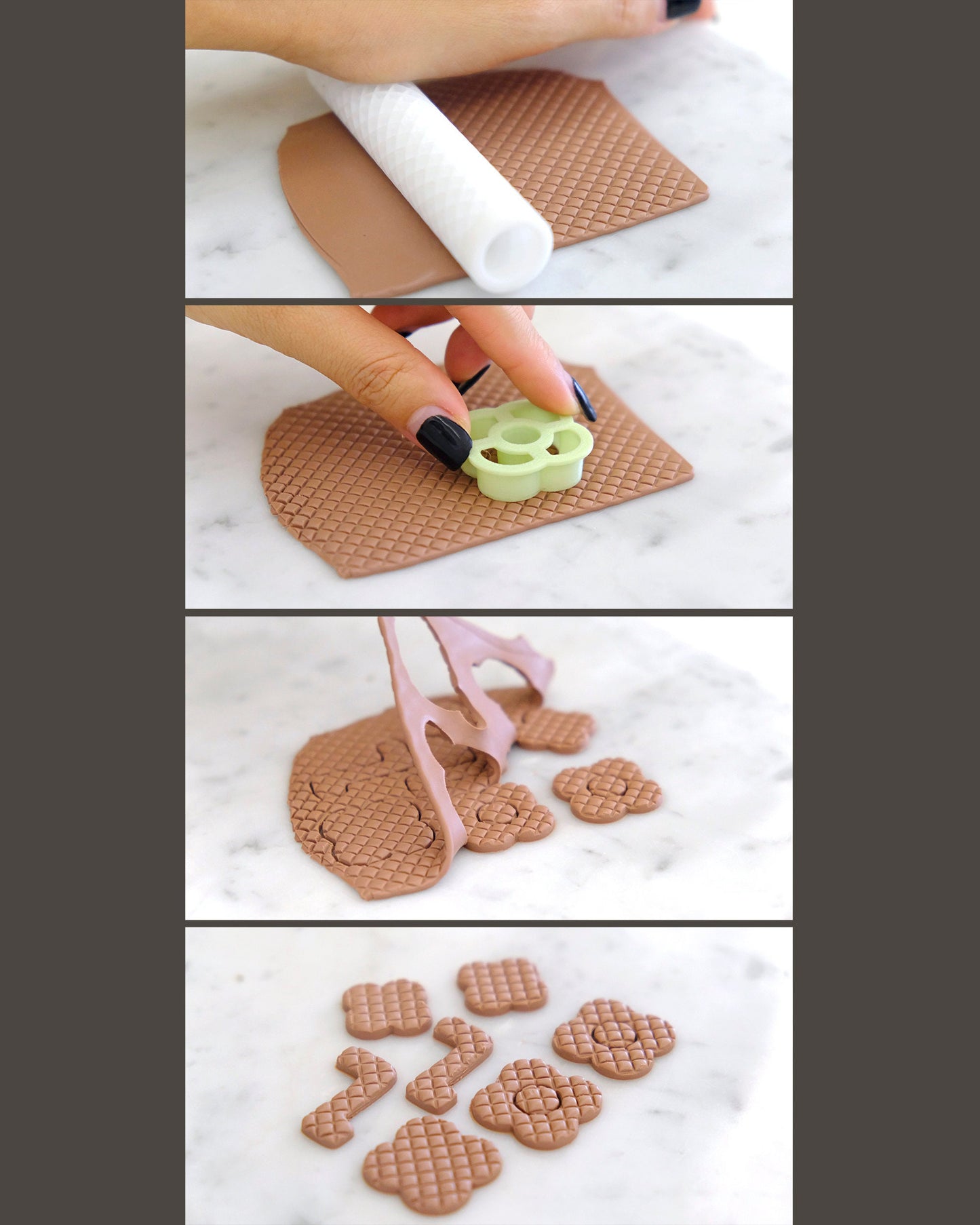 Hearts Clay Texture Roller for Earrings Making