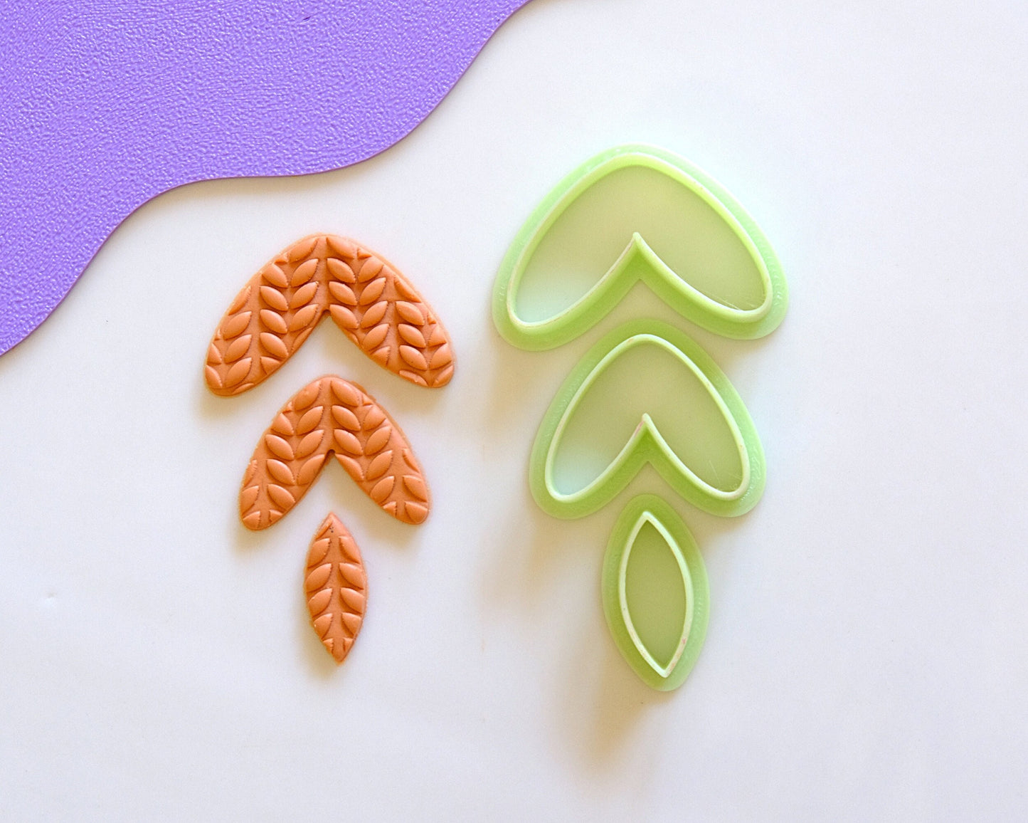 Autumn Leaf Polymer Clay Cutters Set of 3