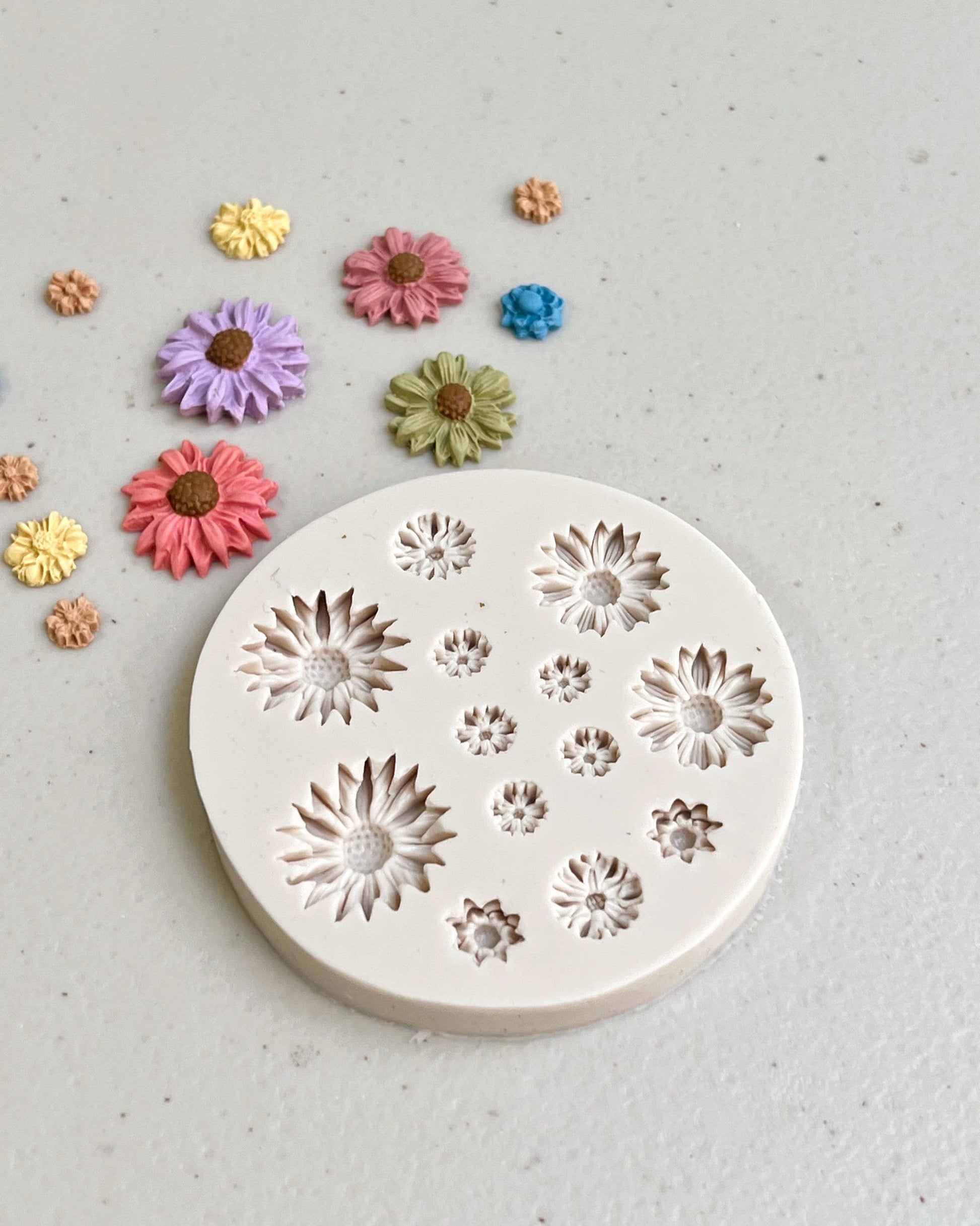 Flowers Silicone Mold Chocolate Mini For Fondant Polymer Clay