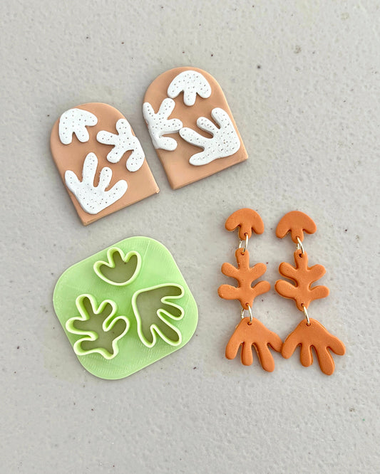 Mini Abstract Coral Polymer Clay Cutters