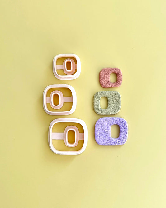 Retro Square Polymer Clay Cutters