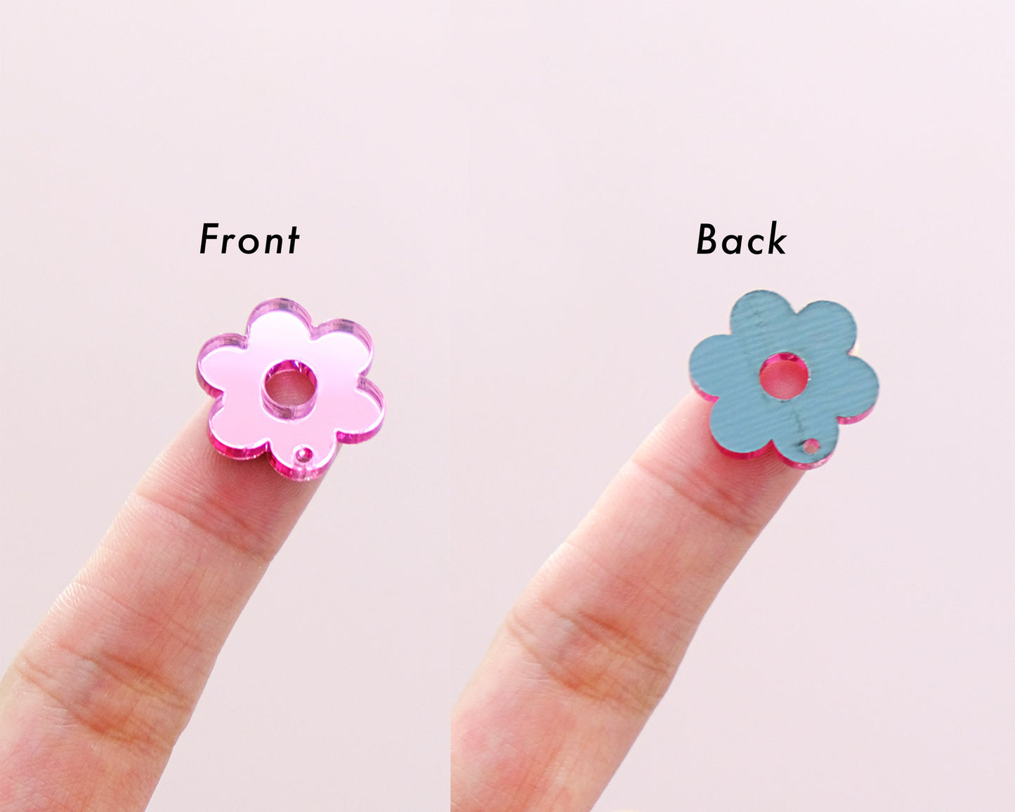 Retro Flower Acrylic Earring Charms