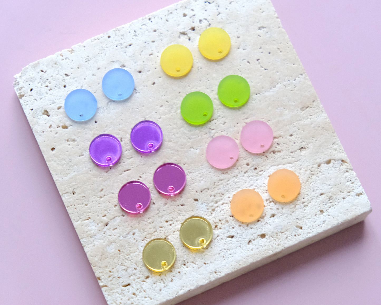 Round Studs Acrylic Earring Charms