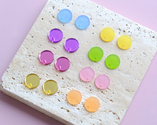 Round Studs Acrylic Earring Charms