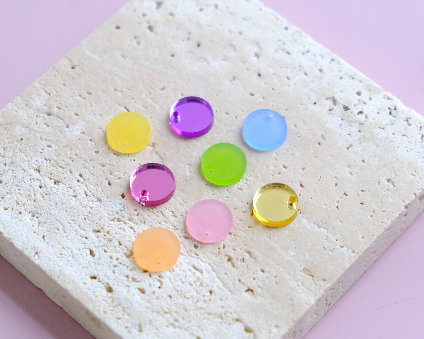 Round Studs Acrylic Earring Charms