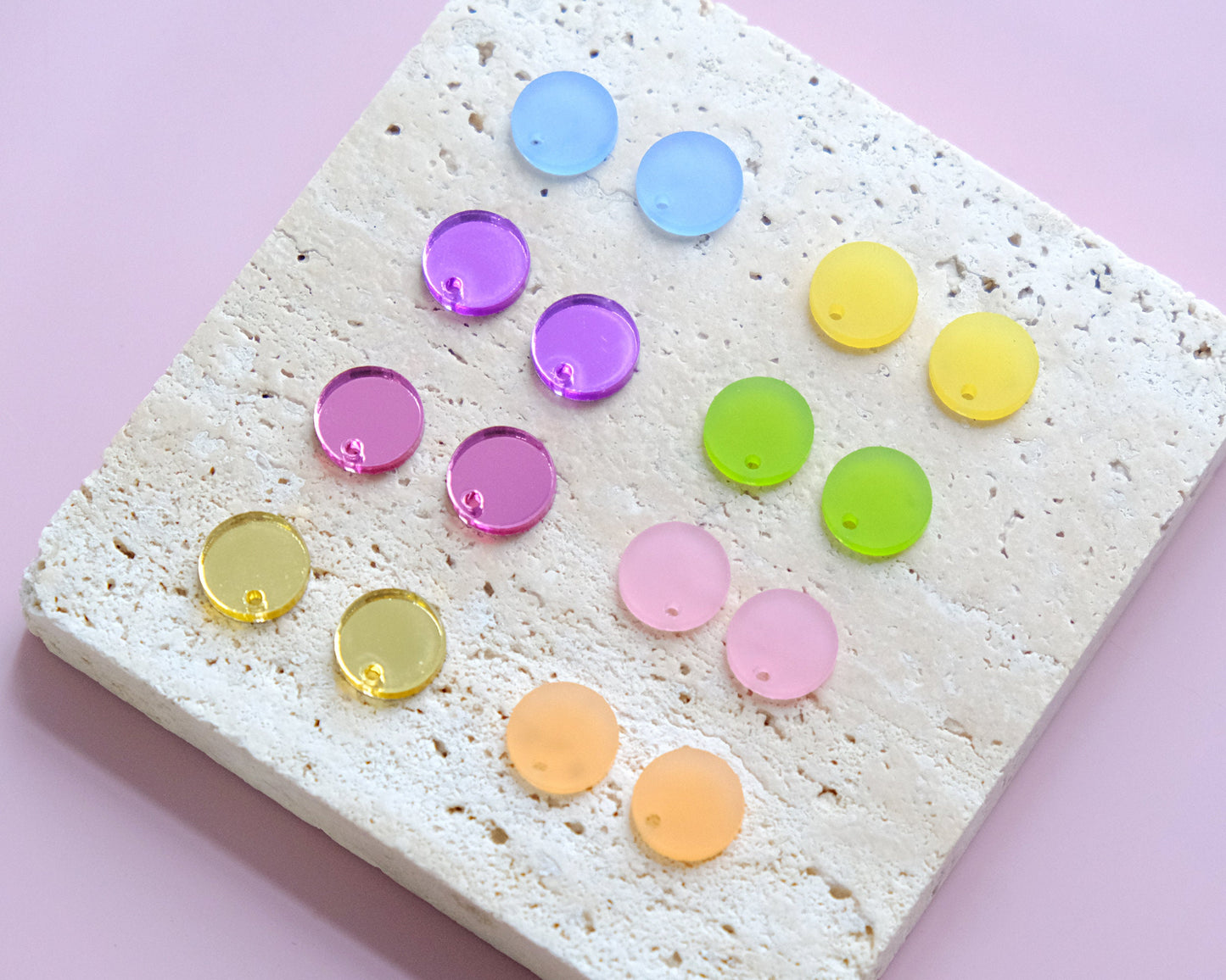 Round Studs Acrylic Earring Charms