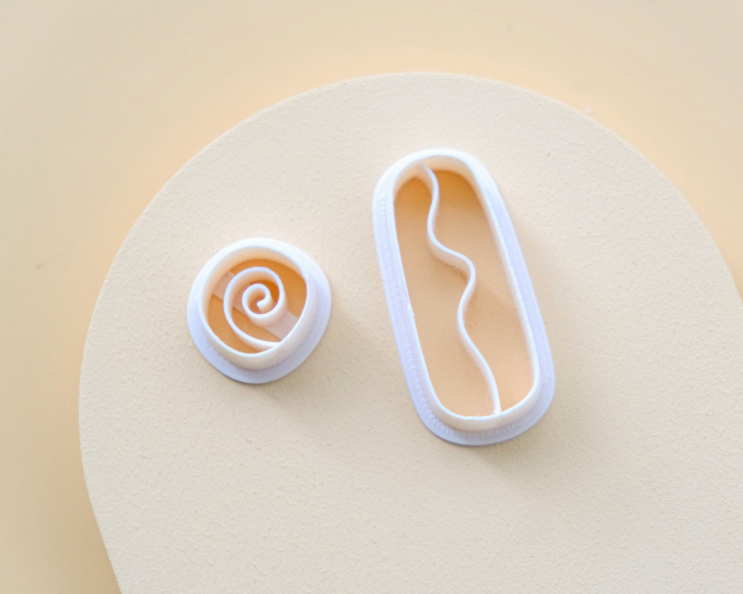 Embossing Spiral Polymer Clay Cutters Set of 2