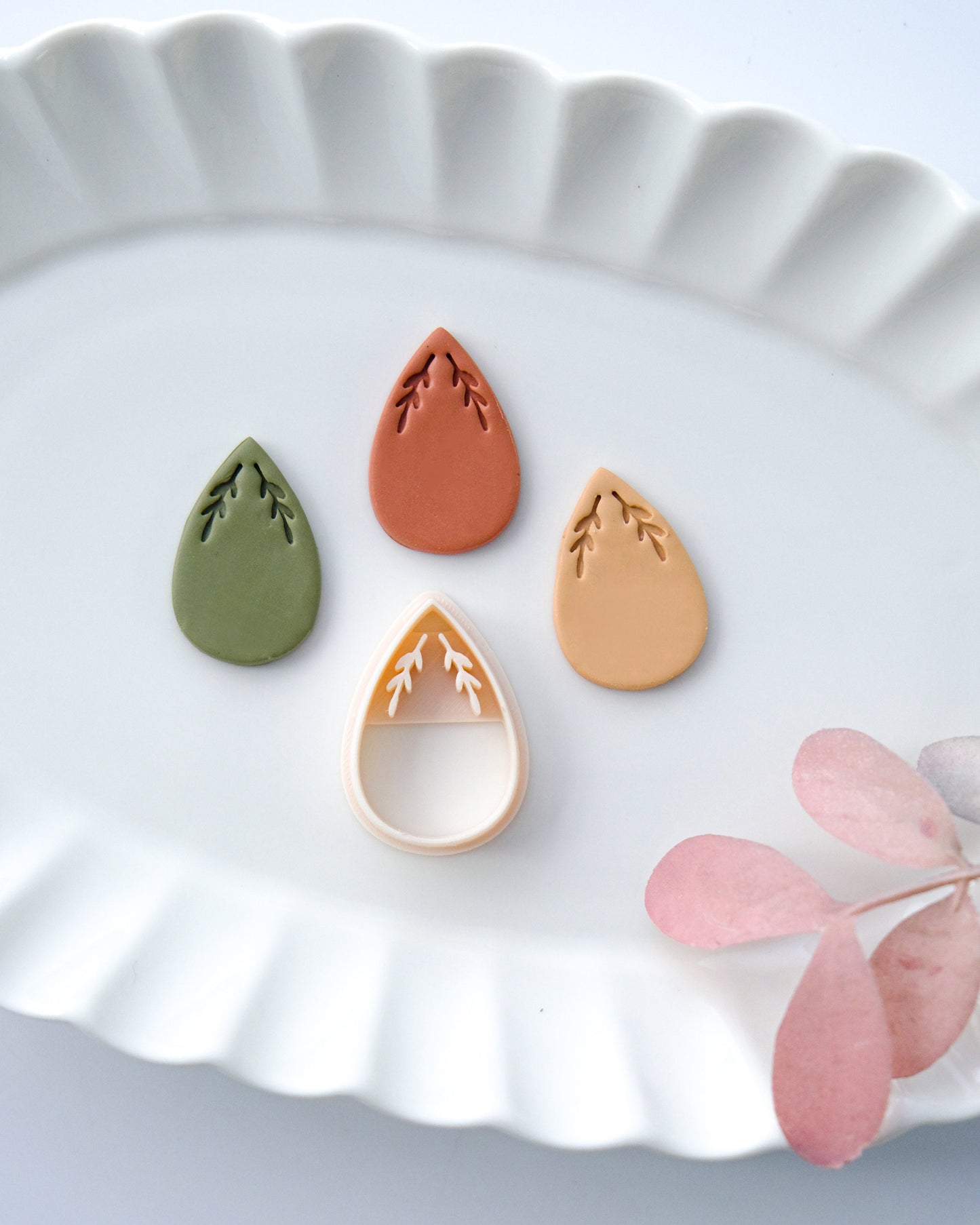 Teardrop Polymer Clay Cutters | Leaf Art Deco Clay Earring Cutters | Jewelry Making