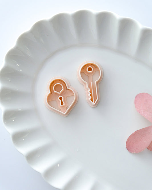Key and Lock Polymer Clay Cutters