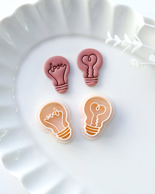 Love Light Bulb Polymer Clay Cutters