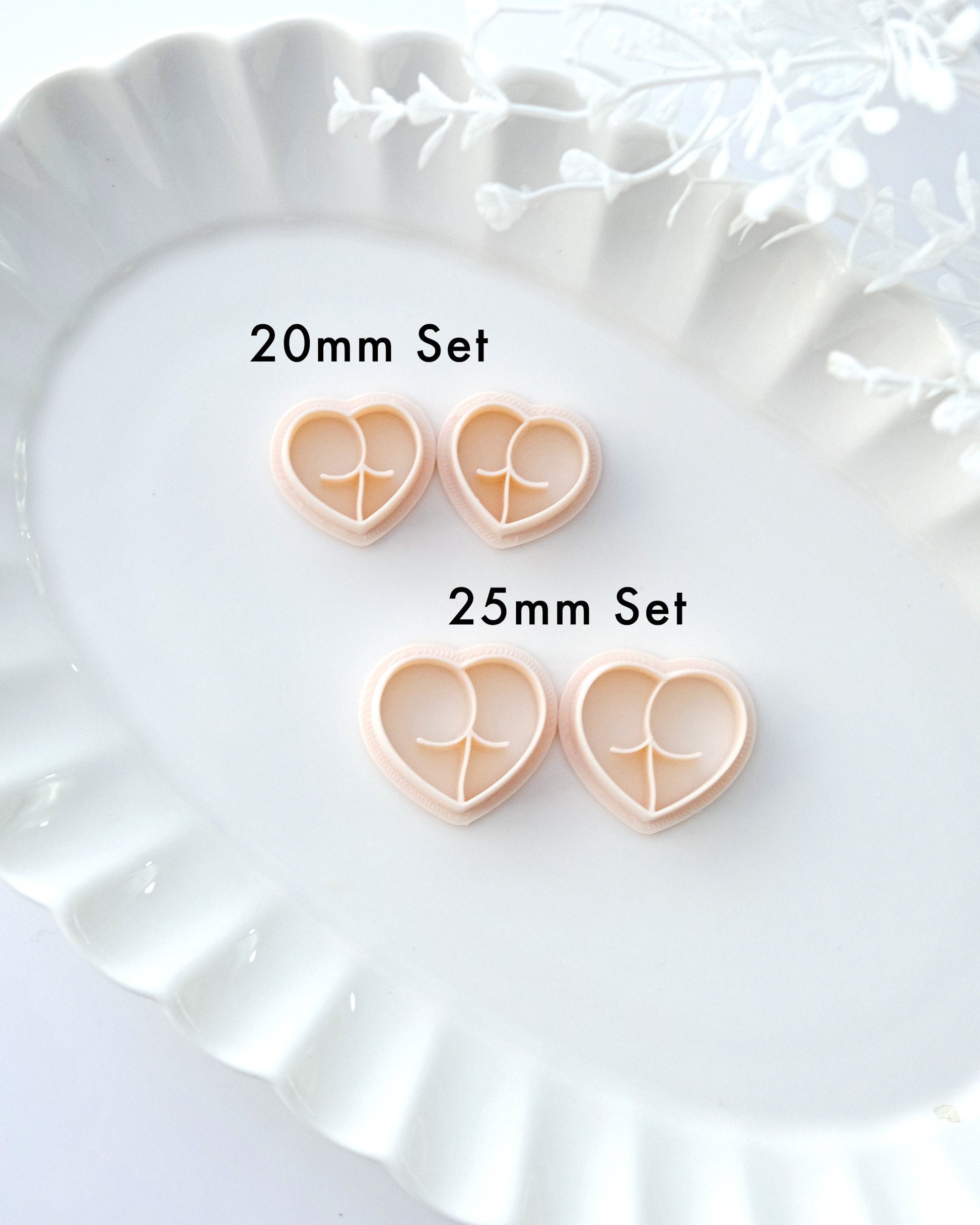 Peach Butt Heart Shape Polymer Clay Cutters Set – RoseauxClayCo