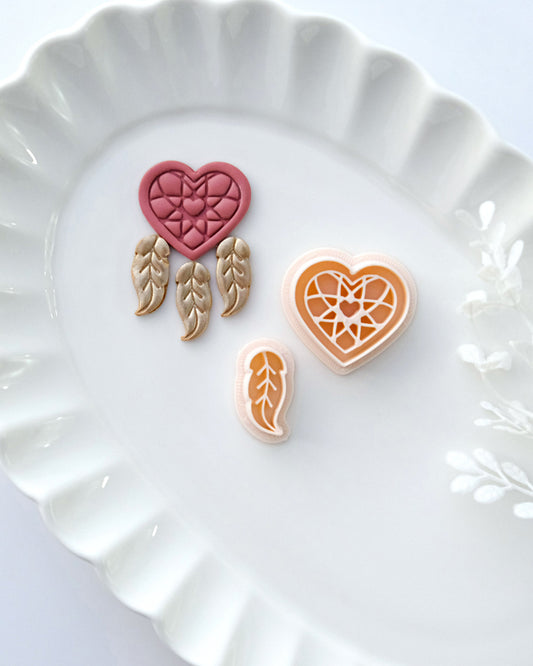 Heart Dream Catcher Polymer Clay Cutters