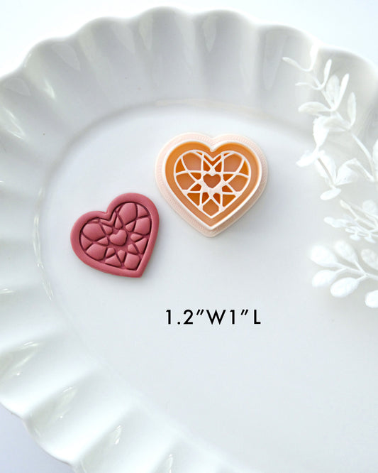 Heart Shape Dream Catcher Valentines Polymer Clay Cutters