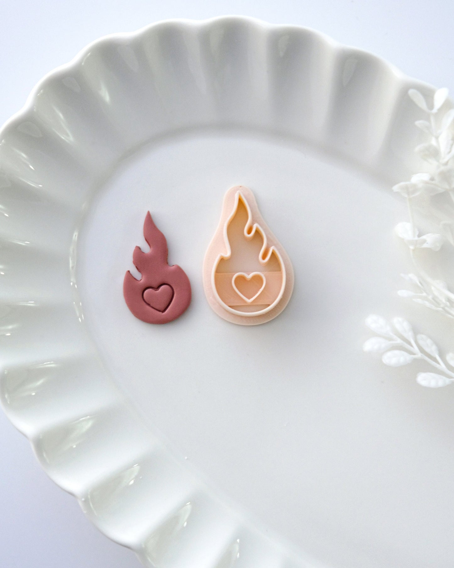 Heart On Fire Valentine's Day Clay Cutters