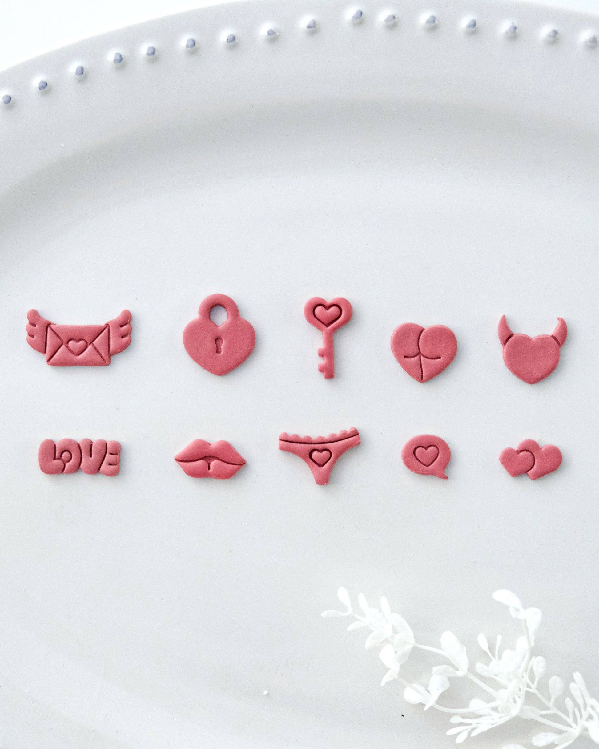 Devil Heart Shape Valentines Day Clay Cutters – RoseauxClayCo