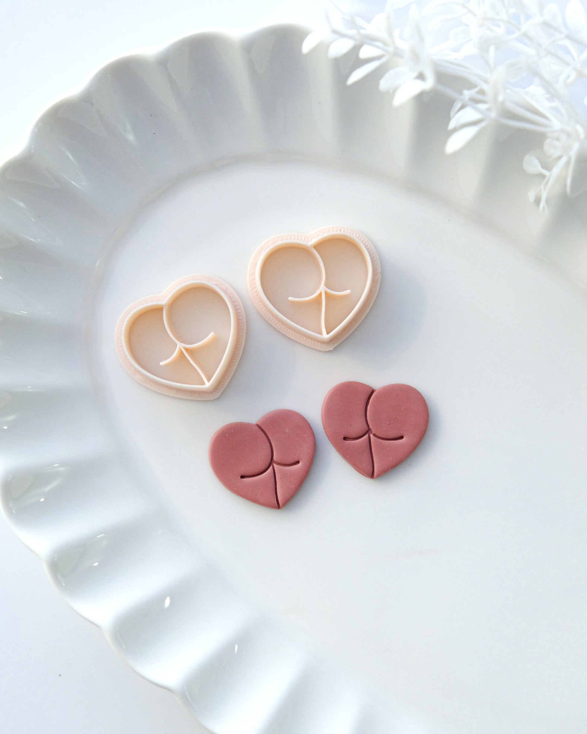 Heart Donut Polymer Clay Cutter Polymer Clay Earrings Valentines Valentine  Valentines Cookie Cutters 