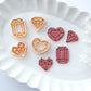 Diamond Valentines Day Polymer Clay Cutters