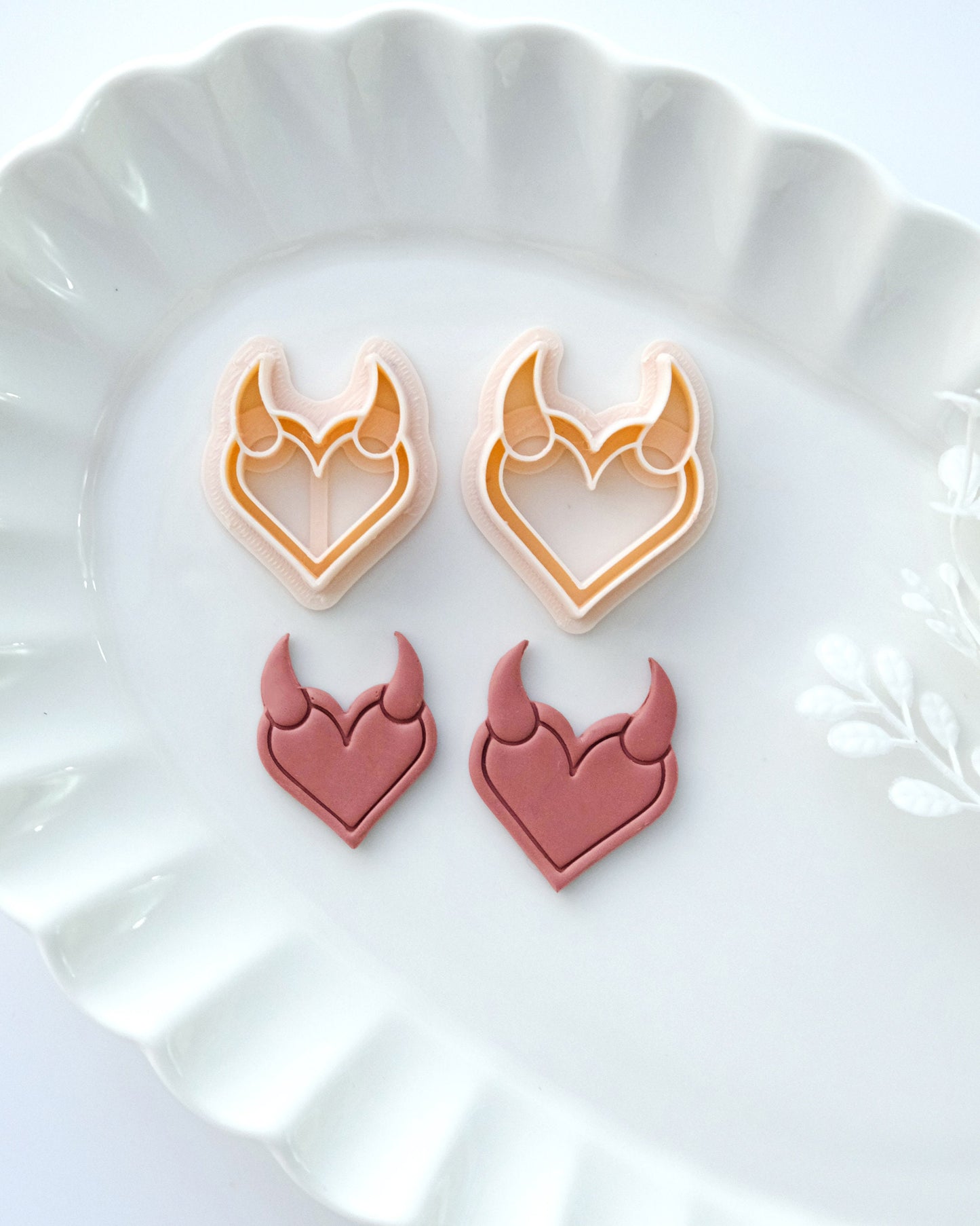 Devil Heart Shape Valentines Day Clay Cutters