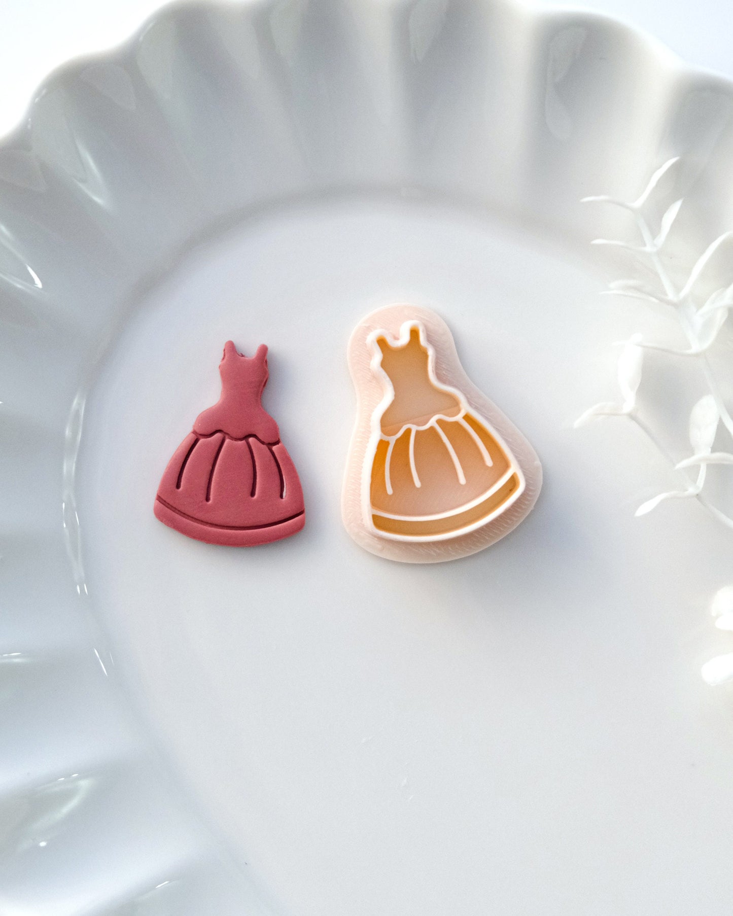 Valentine's Wedding Dress Day Polymer Clay Cutters