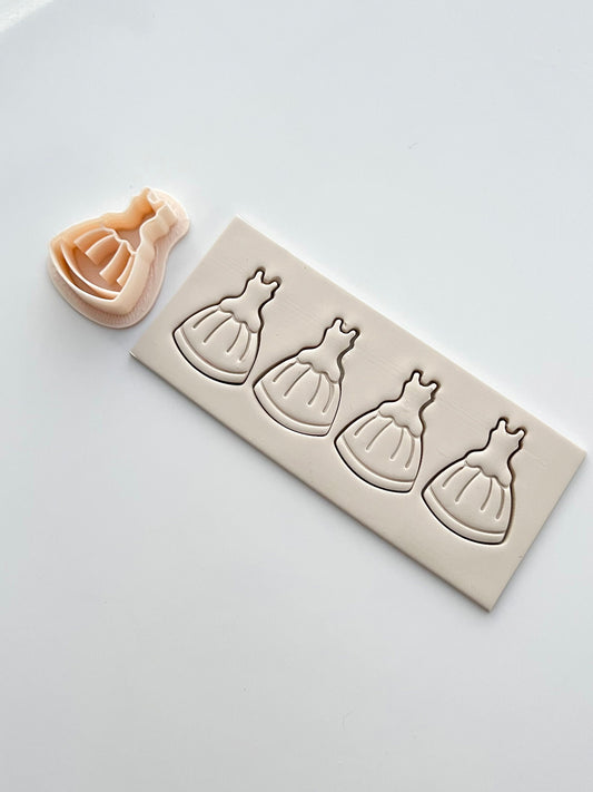 Valentine's Wedding Dress Day Polymer Clay Cutters
