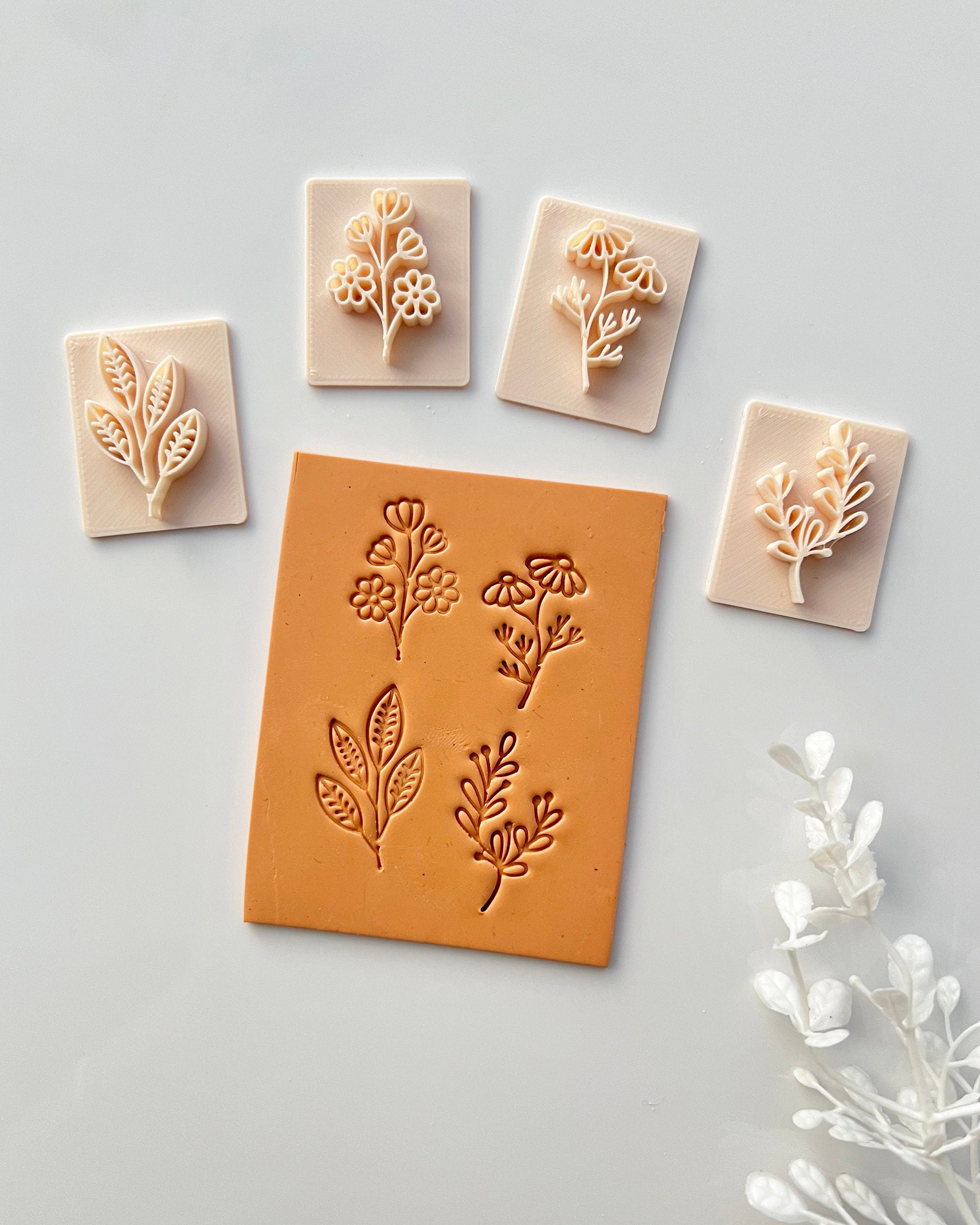 Spring Flower Polymer Clay Stamps – RoseauxClayCo