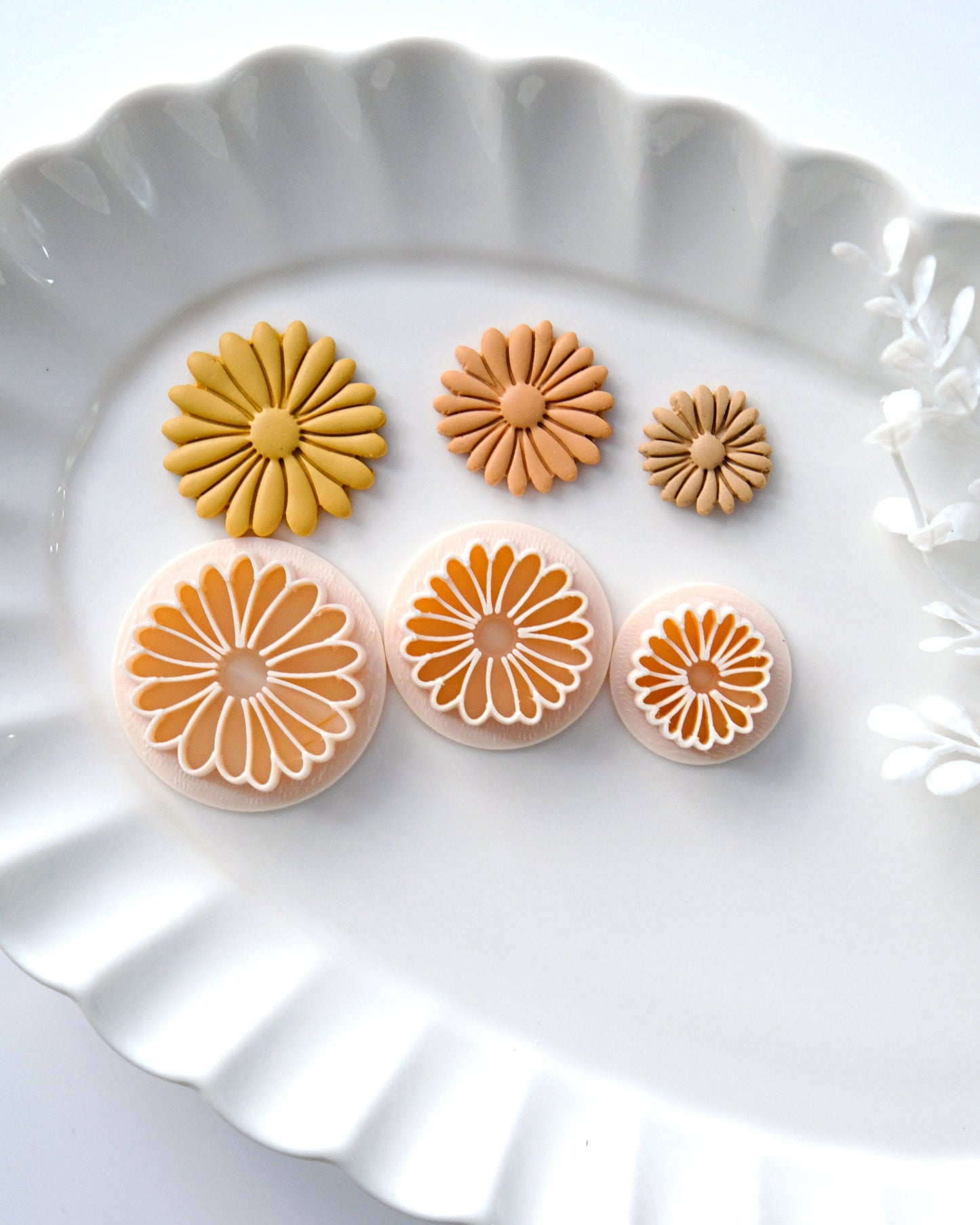 Spring Daisy Polymer Clay Cutters