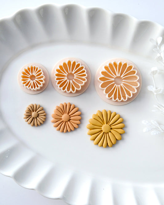 Spring Daisy Flower Polymer Clay Cutters