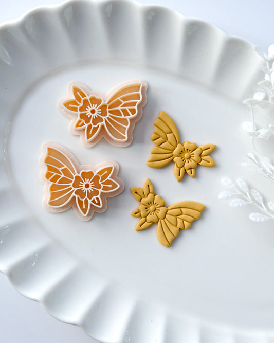 Boho Floral Butterfly Clay Earring Cutters