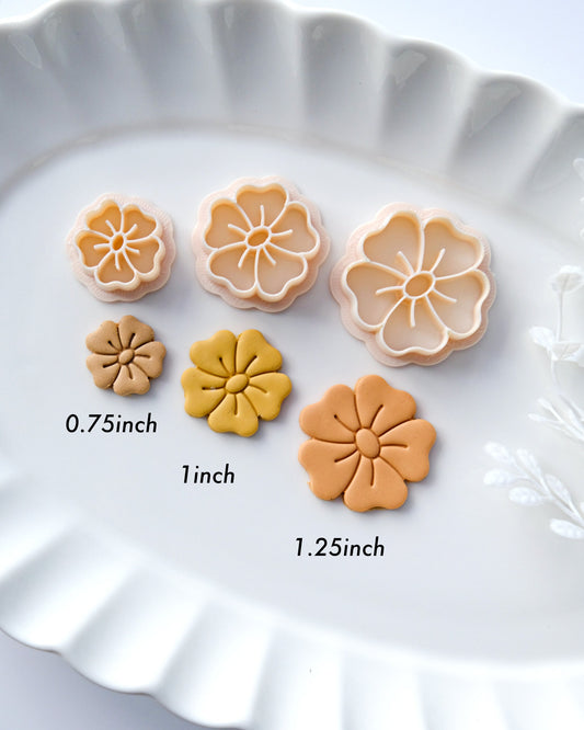 Spring Flower Clay Earring Cutters