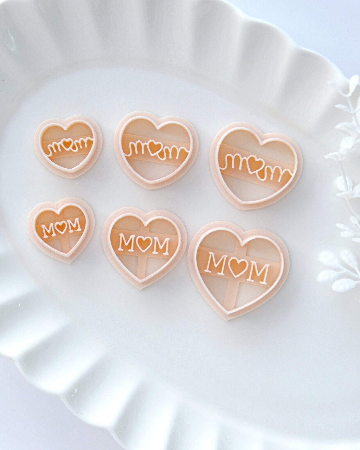 Mom Heart Polymer Clay Cutters