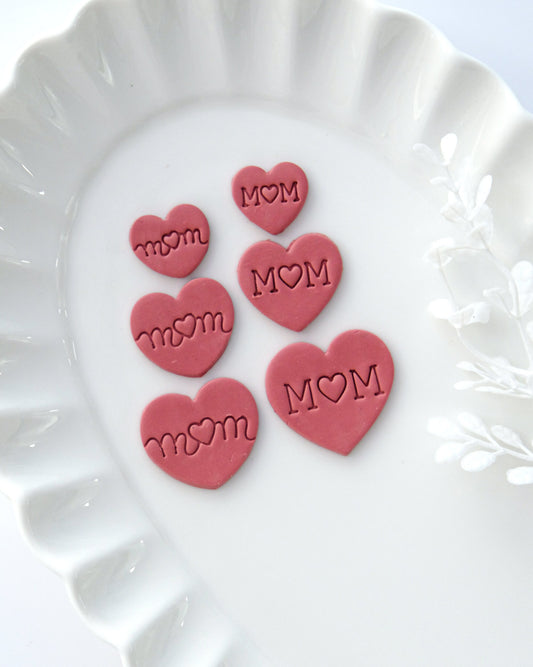 Mom Heart Polymer Clay Cutters