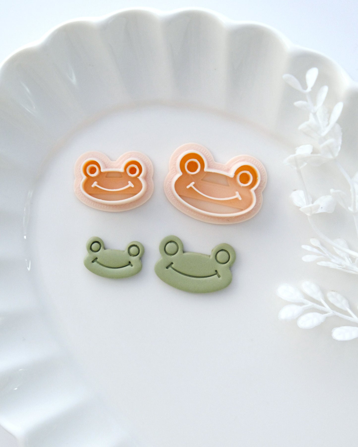 Cute Summer Frog Polymer Clay Cutters