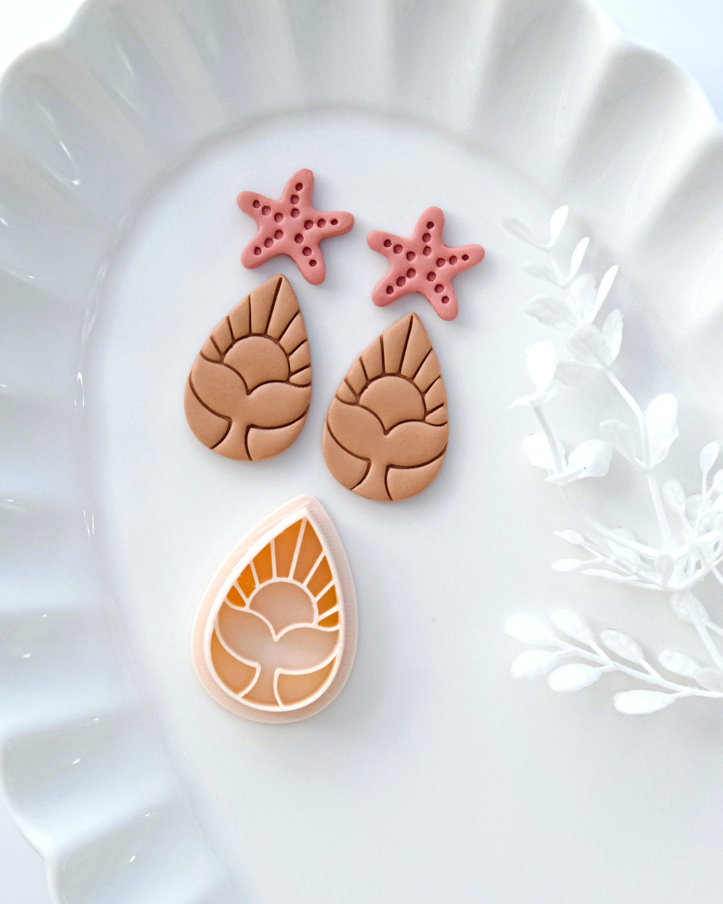 Sun and Fish Tail Polymer Clay Cutters