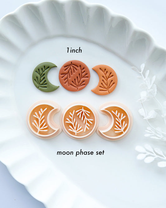 Boho Moon Phase Polymer Clay Cutters Set