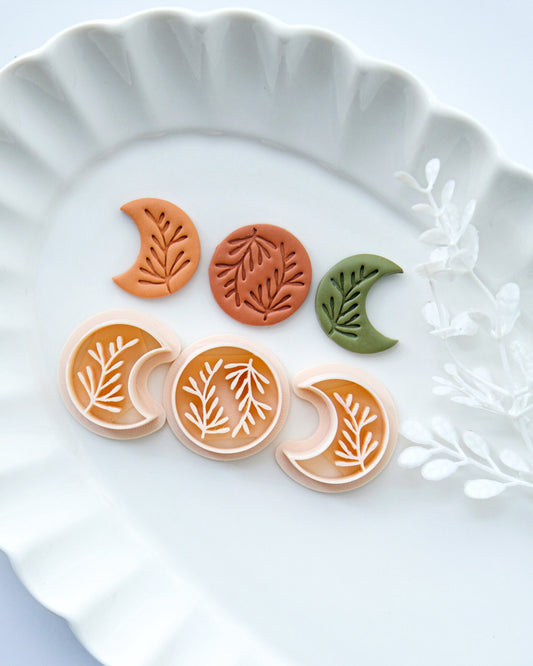 Boho Moon Phase Polymer Clay Cutters Set