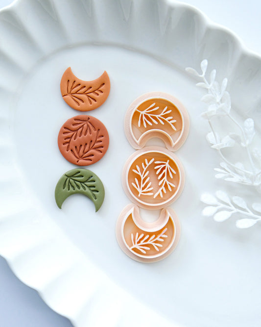 Boho Moon Phase Polymer Clay Cutters Set